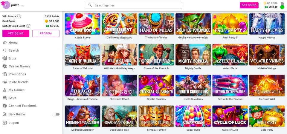 pulsz review enjoy popular slots